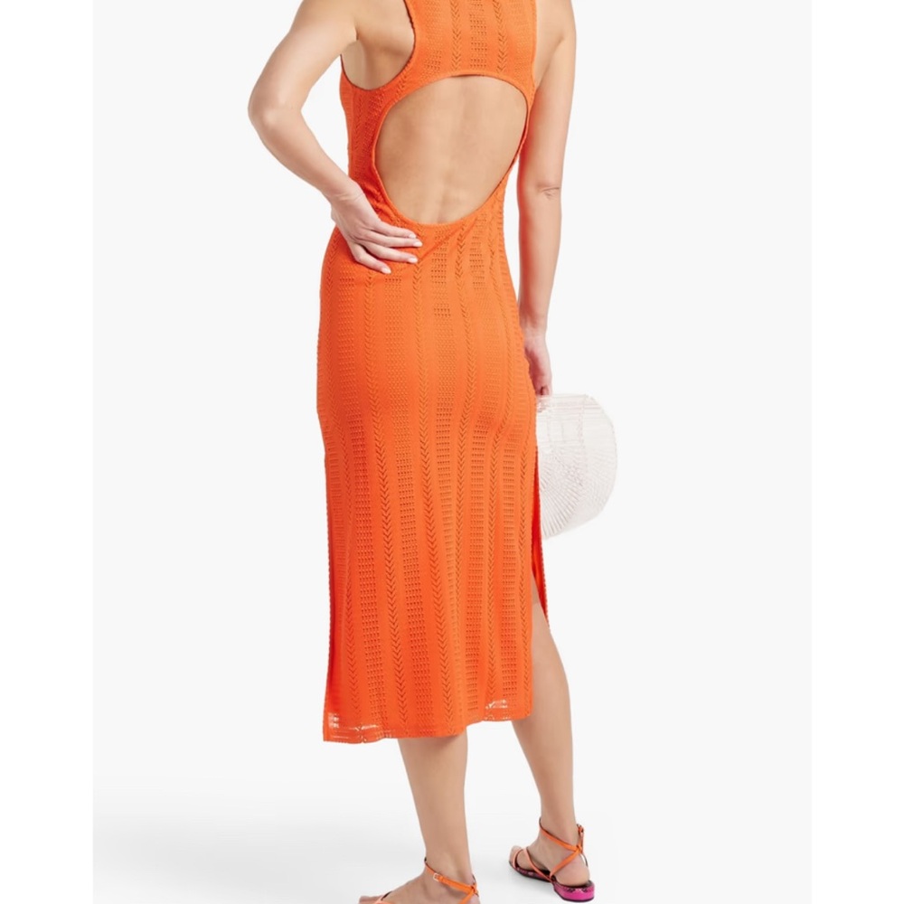 Melissa Odabash Vibrant Orange Midi Dress
